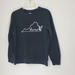 Black Sweatshirt with Virginia Outline, Home..., Size Medium